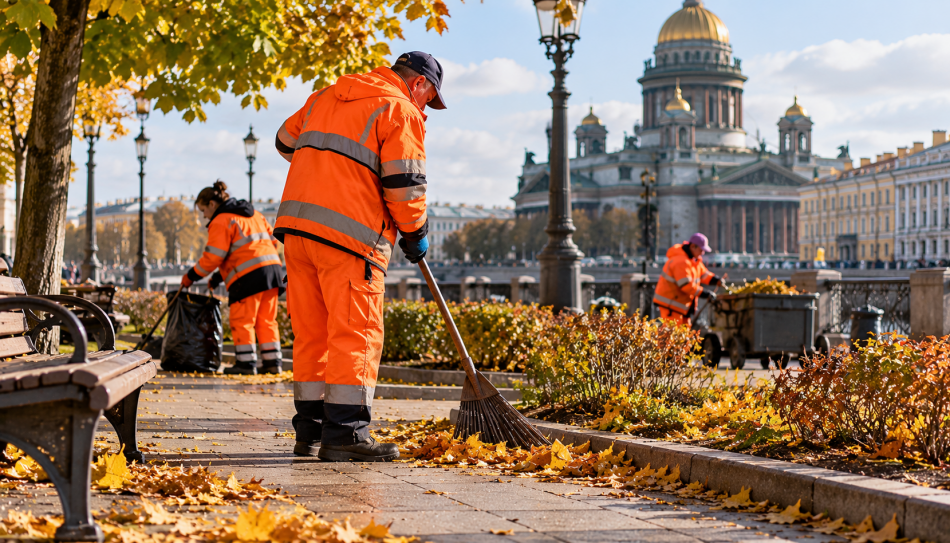Транспортные службы Петербурга привели в порядок десятки городских площадок
