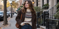Шесть модных образов с узором Fair Isle: что носить зимой в офис и на вечеринки