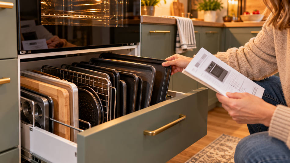 Зачем на самом деле нужен ящик под духовкой: оказывается, хозяйки зря складывают туда крышки и сковородки