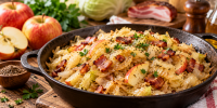 Капуста с копчёным беконом и яблоком: баварский гарнир, от которого просят добавку
