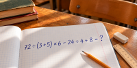 72 ÷ (3 + 5) × 6 − 24 ÷ 4 + 8 = ? Пример для школьника, над которым взрослые могут задуматься