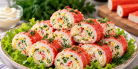 Крабовые палочки с секретом внутри: праздничная закуска из простых продуктов удивит гостей