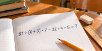 81 ÷ (6 + 3) × 7 − 32 ÷ 4 + 5 = ? Пример из школьной программы, в котором легко допустить ошибку