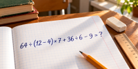 64 ÷ (12 − 4) × 7 + 36 ÷ 6 − 9 = ? Школьный пример, в котором легко перепутать порядок действий